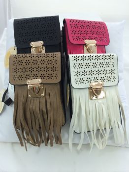 Boho Cut Out fringe Bags- pk 4 