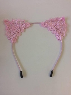 Lace Kitty Pink  - Headbands  - HA86 - Cocomotion  