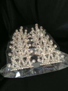 Tiara 4cm - silver (box 12) 