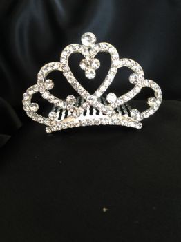 Tiara 7cm - silver (box 12) 