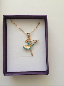 Gold/Turquoise Ballet B  - Jewelery  - JN38 - Cocomotion  